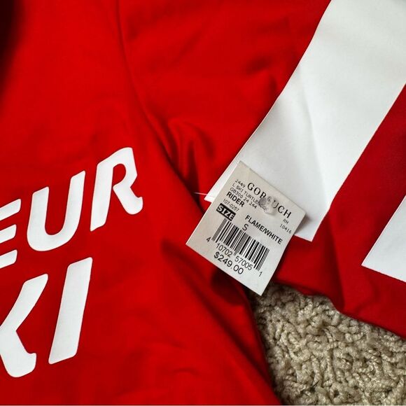 Goldbergh Ski Pully Base Layer Half Zip NWT Small Red White - Picture 3 of 6